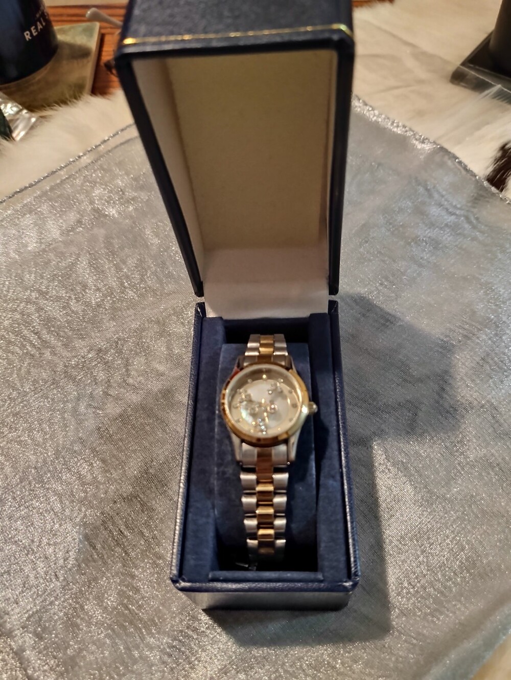 Mickey Mouse Floating Cryslat Watch Disney From The Bradfors Exchange